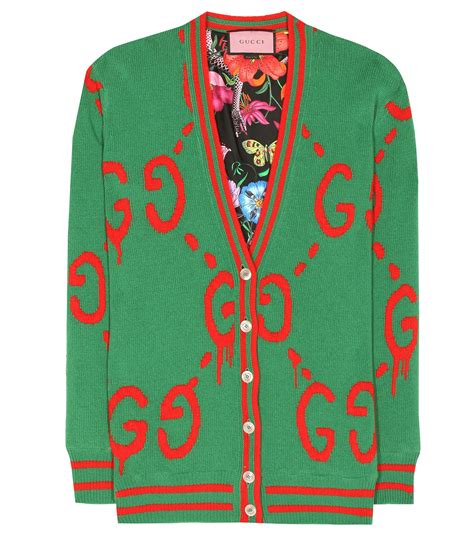 gucci cardigan green|gucci cardigan women us.